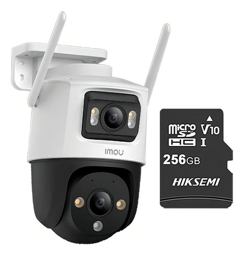 Imou Cámara de seguridad Cruiser 8MP IPC-S7XN-8M0WED-PLUS-256 Con MicroSD 256GB Doble Lente FULLCOLOR Imou Sense Alta definición Audio Doble Vía Detección de humanos 8M0WED Protección Exterior IP66