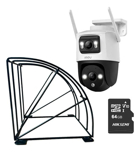 Kit Cronos Cámara Imou PTZ Wifi IPC-S7XN-8M0WED 8MP + Estructura Metalica + MicroSD 64gb - Kit CCTV S7XN-PROTEC-64 Cámara Doble Lente Full Color + Imou Sense Con Audio Doble Vía Y Detección de humano