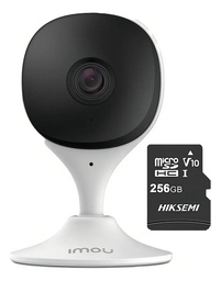 IMOU Cámara IP Wifi 2Mp C22EN-PLUS-256 Con MicroSD 256gb y Letrero disuasivo Audio Bidireccional nteligencia Artificial Detección de Humanos 2.8mm Sirena y Micrófono Integrados IR 10m C22EN Alarma de Ruido Anormal