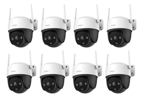 Kit Videovigilancia Cronos 8 Cámaras IMOU S41FEN ip rotación 355° audio bidireccional imagen a color 24/7 interiores/exteriores seguimiento inteligente + 8 MicroSD 256GB + Accesorios - Kit CCTV