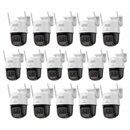 Kit Cronos 16 Cámaras de Seguridad Imou IPC-U7LN-6V0NE Titan Pro 6MP Visión Nocturna Color 30Mts WiFi Doble Banda Audio Bidireccional Detección Humana y Vehículos / Alarma Luces Rojas y Azul Sirena 125dB y Almacenamiento SD/Nube – Circuito Cerrado