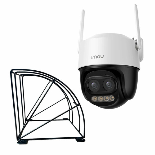 Kit Cronos 1 Cámara de Seguridad Imou Cruiser Z IPC-S7DN-5M0WEZ 5MP Dual Wifi + Protección Antivandalica - Visión Nocturna Color 56Mts Zoom12X / Audio Bidireccional Detección Humana/Vehículos y Almacenamiento SD/Nube – Circuito Cerrado