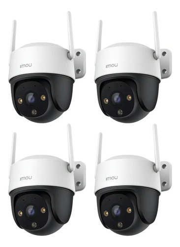 Kit videovigilancia 4 Cámaras imou Cruiser SE+ 4MP +E IPC-S41FEN IP Imagen a color 24/7 Audio bidireccional Micrófono y Altavoz Incorporado Disuasión Activa detección humana + accesorios - Kit CCTV