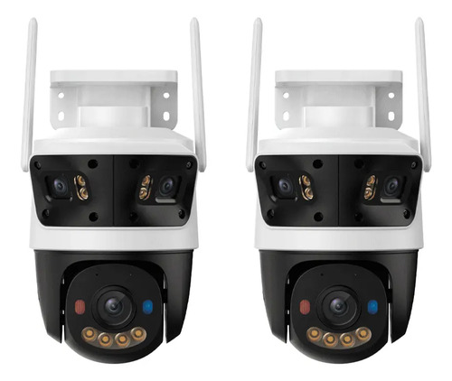 kit cronos 2 cámaras de seguridad imou Cruiser Triple 11MP IPC-S7UN-11M0WED IP Wifi full Color 2 lentes Fijos 3mp c/u + Lente PT 5 Mp Disuasión Activa Audio Bidireccional detección con IA
