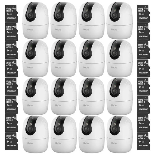 Kit Cronos 16 Cámaras Seguridad Interior Imou Ranger 2C Pro 3MP + 64GB MicroSD WiFi 360° Pan Tilt Visión Nocturna Color Audio Bidireccional Detección Humana Smart Tracking Alarma SD Nube CCTV