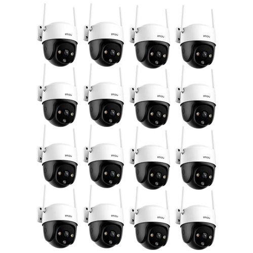 Kit Cronos 16 Cámaras de Seguridad Exterior Imou DK7 3MP Wi-Fi 6 IP66 360° Pan/Tilt Visión Nocturna Color 24/7 Audio Bidireccional Detección Humana Smart Tracking Alarma Activa + Almacenamiento SD/Nube – CCTV