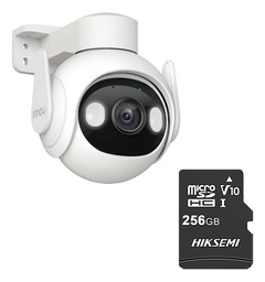 IMOU Cámara Cruiser IP WiFi 2mp CV-1686-PLUS-256 5 Mp Con MicroSD 256GB Y Letrero disuasivo Sirena Integrada Led de Alta Potencia Microfono Integrado Audio Bidereccional Detección de Humanos IR 30M IP66 CV-1686 Disuasión activa