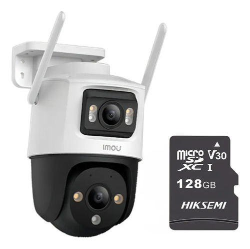 Imou Cámara de seguridad Cruiser 8MP IPC-S7XN-8M0WED-PLUS-128 Con MicroSD 128GB Doble Lente FULLCOLOR Imou Sense Alta definición Audio Doble Vía Detección de humanos 8M0WED Protección Exterior IP66