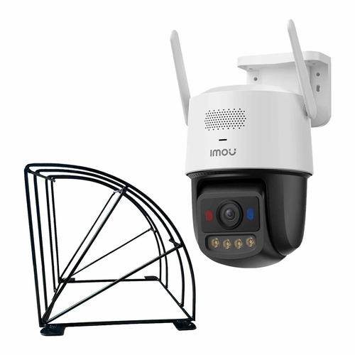 Kit Cronos 1 Cámara de Seguridad Imou IPC-U7LN-6V0NE Titan Pro 6MP + Protección Antivandalica - Visión Nocturna Color 30Mts WiFi Doble Banda Audio Bidireccional Detección Humana y Vehículos / Alarma Luces Rojas y Azul Sirena 125dB y Almacenamiento SD/Nube – Circuito Cerrado