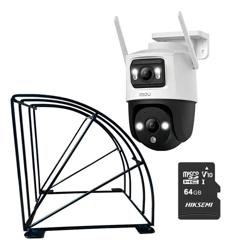 Kit Cronos Cámara Imou PTZ Wifi IPC-S7XN-6M0WED 6MP + Estructura Metalica + MicroSD 64gb - Kit CCTV S7XN6-PROTEC-64 Cámara Doble Lente Full Color + Imou Sense Con Audio Doble Vía Y Detección de humano