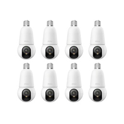 Kit cronos 8 cámaras IMOU BulbCam 3 Megapixeles IPC-K6C-3H1WEB Modo privacidad Detección de humanos & Vehículos Audio bidireccional video a color 24/7+ accesorios - KIt CCTV