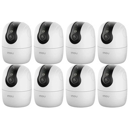 Kit Cronos 8 Cámaras Seguridad Interior Imou Ranger 2C Pro 3MP WiFi 360° Pan Tilt Visión Nocturna Color Audio Bidireccional Detección Humana Smart Tracking Alarma Activa SD Nube CCTV
