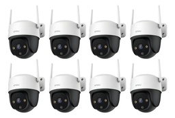 Kit videovigilancia 8 Cámaras imou Cruiser SE+ 4MP +E IPC-S41FEN IP Imagen a color 24/7 Audio bidireccional Micrófono y Altavoz Incorporado Disuasión Activa detección humana + accesorios - Kit CCTV