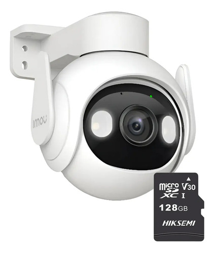 IMOU Cámara Cruiser IP WiFi 2mp CV-1686-PLUS-128 5 Mp Con MicroSD 128GB Y Letrero disuasivo Sirena Integrada Led de Alta Potencia Microfono Integrado Audio Bidereccional Detección de Humanos IR 30M IP66 CV-1686 Disuasión activa