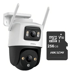 Imou Cámara de seguridad Cruiser 6MP IPC-S7XN-6M0WED-PLUS-256 Con MicroSD 256GB Doble Lente FULLCOLOR Imou Sense Alta definición Audio Doble Vía Detección de humanos 6M0WED Protección Exterior IP66