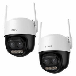 Kit Cronos 2 Cámaras de Seguridad Imou Cruiser Z IPC-S7DN-5M0WEZ 5MP Dual Wifi - Visión Nocturna Color 56Mts Zoom12X / Audio Bidireccional Detección Humana/Vehículos y Almacenamiento SD/Nube – Circuito Cerrado