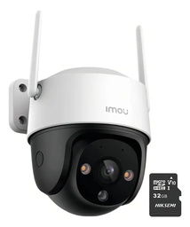 Imou Cámara de seguridad WIFI Cruiser SE+ 3MP IPC-K7CN3H-PLUS-32 Con MicroSD 32GB FULLCOLOR Imou Sense Alta definición Audio Doble Vía Detección de humanos Autotracking Con Protección Exterior IP66