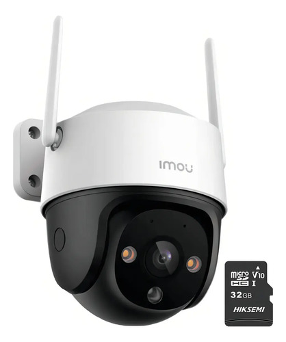 Imou Cámara de seguridad WIFI Cruiser SE+ 3MP IPC-K7CN3H-PLUS-32 Con MicroSD 32GB FULLCOLOR Imou Sense Alta definición Audio Doble Vía Detección de humanos Autotracking Con Protección Exterior IP66