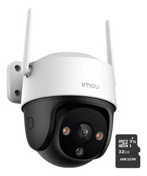 Imou Cámara de seguridad WIFI Cruiser SE+ 5MP IPC-K7CN5H-PLUS-32 Con MicroSD 32GB FULLCOLOR Imou Sense Alta definición Con Microfono y Bocina integrados Detección de humanos Sirena Con Protección Exterior IP66