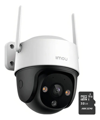 Imou Cámara de seguridad WIFI Cruiser SE+ 5MP IPC-K7CN5H-PLUS-32 Con MicroSD 32GB FULLCOLOR Imou Sense Alta definición Con Microfono y Bocina integrados Detección de humanos Sirena Con Protección Exterior IP66