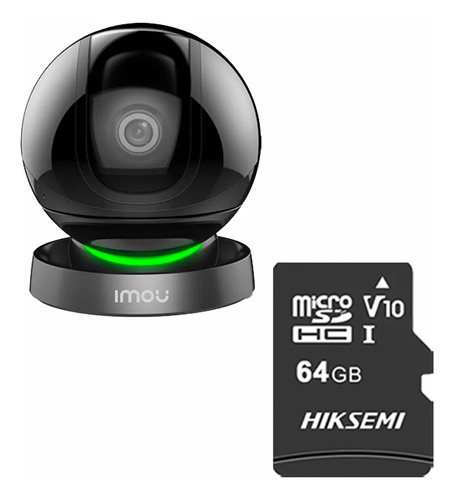 IMOU Cámara RANGER IQ A26HIN-PLUS-64 IP PT 2 MP Con MicroSD 64gb y Letrero disuasivo WiFi Alarma y Detección de Humanos IA 3.6 mm AutoTracking Sirena Incorporada Audio 2 Vias Modo de Privacidad A26HIN Alarma de Sonido Anormal