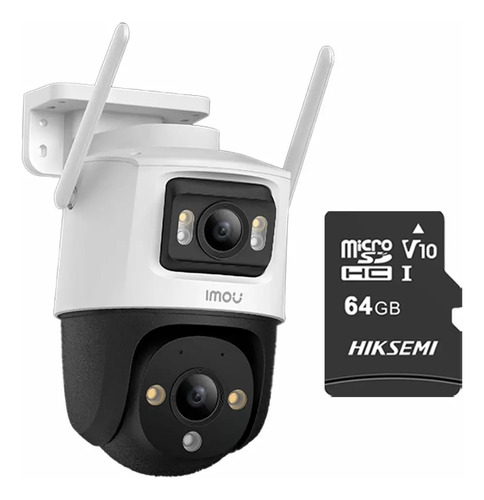 Imou & cronos Cámara de seguridad IPC-S7XN-10M0WED-P64 wifi IP PT Cruiser dual 10 MP (5+5) + MicroSD 64GB Audio Bidireccional Full Color Seguimiento Automático imou sense cctv S7XN Protección IP66