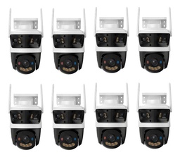 kit cronos 8 cámaras de seguridad imou Cruiser Triple 11MP IPC-S7UN-11M0WED IP Wifi full Color 2 lentes Fijos 3mp c/u + Lente PT 5 Mp Disuasión Activa Audio Bidireccional detección con IA