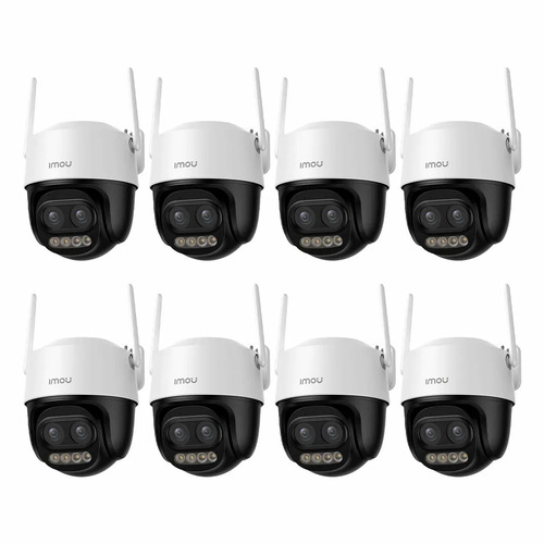 Kit Cronos 8 Cámaras de Seguridad Imou Cruiser Z IPC-S7DN-5M0WEZ 5MP Dual Wifi - Visión Nocturna Color 56Mts Zoom12X / Audio Bidireccional Detección Humana/Vehículos y Almacenamiento SD/Nube – Circuito Cerrado