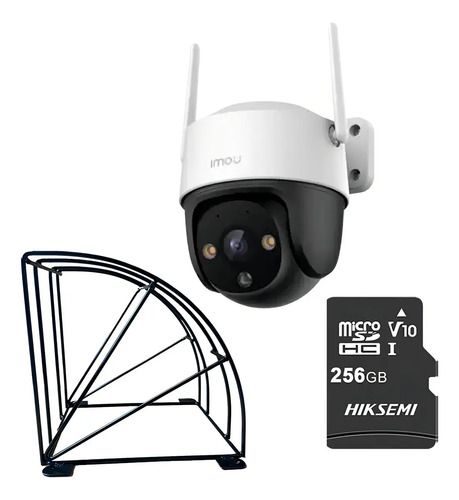 Kit Cronos Cámara Imou PTZ Wifi IPC-S41FEN 2MP + Estructura Metalica + MicroSD 256gb - Kit CCTV S41FEN-PROTEC-256 Cámara Full Color con Microfono y Altavoz Incorporado Seguimiento Inteligente
