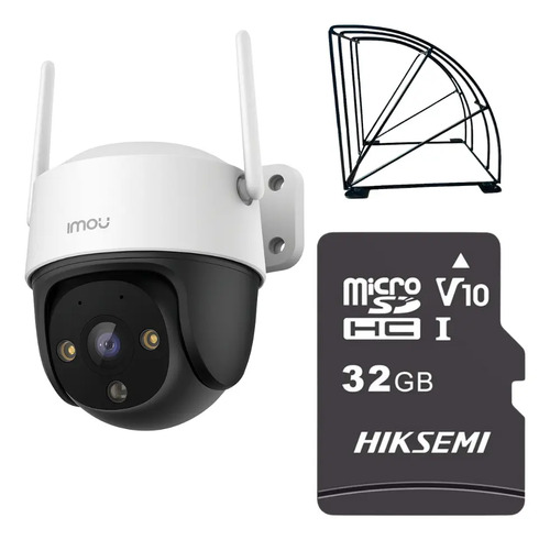 Kit Cronos Cámara Imou PTZ Wifi IPC-S41FEN 2MP + Estructura Metalica + MicroSD 32gb - Kit CCTV S41FEN-PROTEC-32 Cámara Full Color con Microfono y Altavoz Incorporado Seguimiento Inteligente