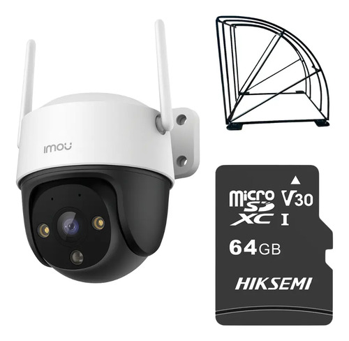 Kit Cronos Cámara Imou PTZ Wifi IPC-S41FEN 2MP + Estructura Metalica + MicroSD 64gb - Kit CCTV S41FEN-PROTEC-64 Cámara Full Color con Microfono y Altavoz Incorporado Seguimiento Inteligente