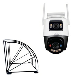 Kit cronos cámara imou IP PT IPC-S7XFN-8U0WED wifi cruiser dual 8MP Imagen a color 24/7 audio bidireccional alarma AUTO TRACKING + protección metálica + accesorios kit CCTV IPC-S7XFN-PROTEC