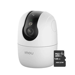Kit Cronos Cámara Seguridad Interior Imou Ranger 2C Pro 3MP + 128GB MicroSD WiFi 360° Pan Tilt Visión Nocturna Color Audio Bidireccional Detección Humana Smart Tracking Alarma SD Nube CCTV