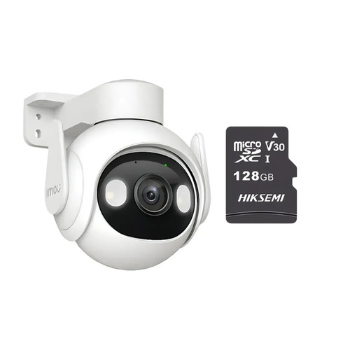 Kit cronos cámara de seguridad imou Cruiser 2 2k GS7EN-3M0WE IP WiFi video a Color 24/7 audio doble vía seguimiento y detección inteligente interiores/exteriores +  MicroSD 128 GB
