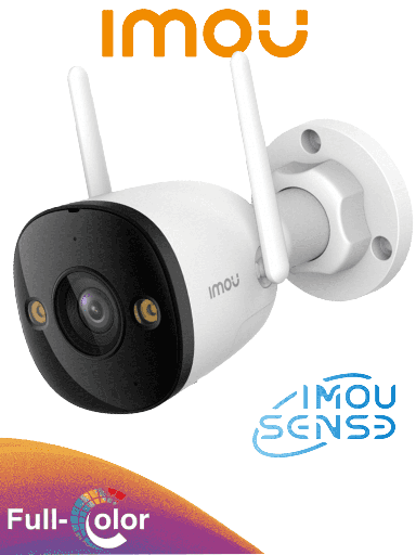 IMOU Bullet 3 5MP - Cámara IP Bullet Wifi de 5 Megapíxeles/ Full Color/ IMOU Sense/ Visión Nocturna Inteligente/ Audio Dos Vías/ Disuasión Activa/ 108 Grados/ 30 Mts de IR/ H.265/ IP67/ Detección de Humanos y vehículos/ Ranura para MicroSD IPC-S3EN-5M0WE