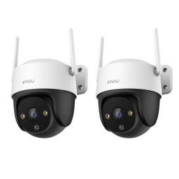 Kit Videovigilancia Cronos 2 Cámaras IMOU S41FEN ip rotación 355° audio bidireccional imagen a color 24/7 interiores/exteriores seguimiento inteligente + 2 MicroSD 64GB + Accesorios - Kit CCTV