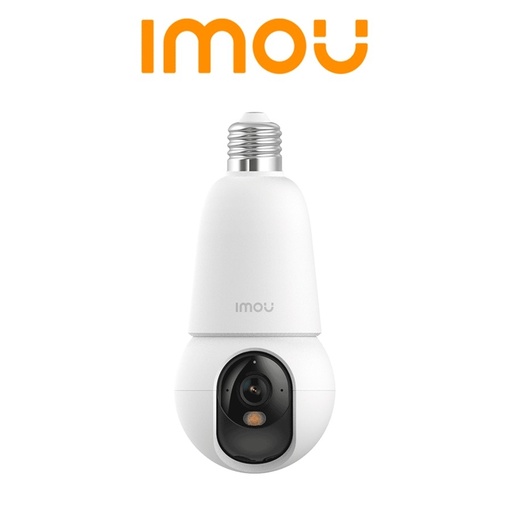 IMOU BulbCam 5MP (IPC-K6C-5H1WEB-E27-imou)- Cámara de 5Megapixeles/ Disuasión activa/ Modo privacidad/ Detección de humanos & Vehículos/ Audio bidireccional/ Full Color/ Smart tracking (No incluye Foco)