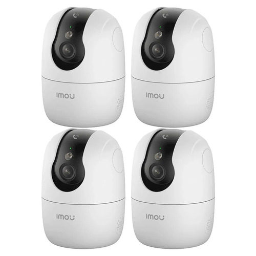 Kit Cronos 4 Cámaras Seguridad Interior Imou Ranger 2C Pro 3MP WiFi 360° Pan Tilt Visión Nocturna Color Audio Bidireccional Detección Humana Smart Tracking Alarma Activa SD Nube CCTV