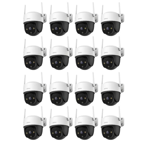 Kit Videovigilancia Cronos 16 Cámaras IMOU S41FEN ip rotación 355° audio bidireccional imagen a color 24/7 interiores/exteriores seguimiento inteligente + 16 MicroSD 64GB + Accesorios - Kit CCTV