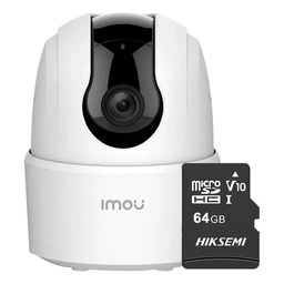IMOU Ranger 4MP IPC-TA42N-B-imou Cámara IP Domo con MicroSD 64gb y Letrero disuasivo Motorizado Wifi de 4 Mp H.265 Autotracking Detección de Humanos Modo Privacidad Micrófono & Bocina Lente 3.6mm