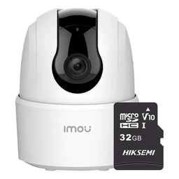 Imou Ranger 4mp Ta42n-plus-32 Cámara Ip Domo Con Microsd 32gb Y Letrero Disuasivo Motorizado Wifi De 4 Mp H.265 Autotracking Detección De Humanos Modo Privacidad Micrófono & Bocina Ta42n Lente 3.6mm